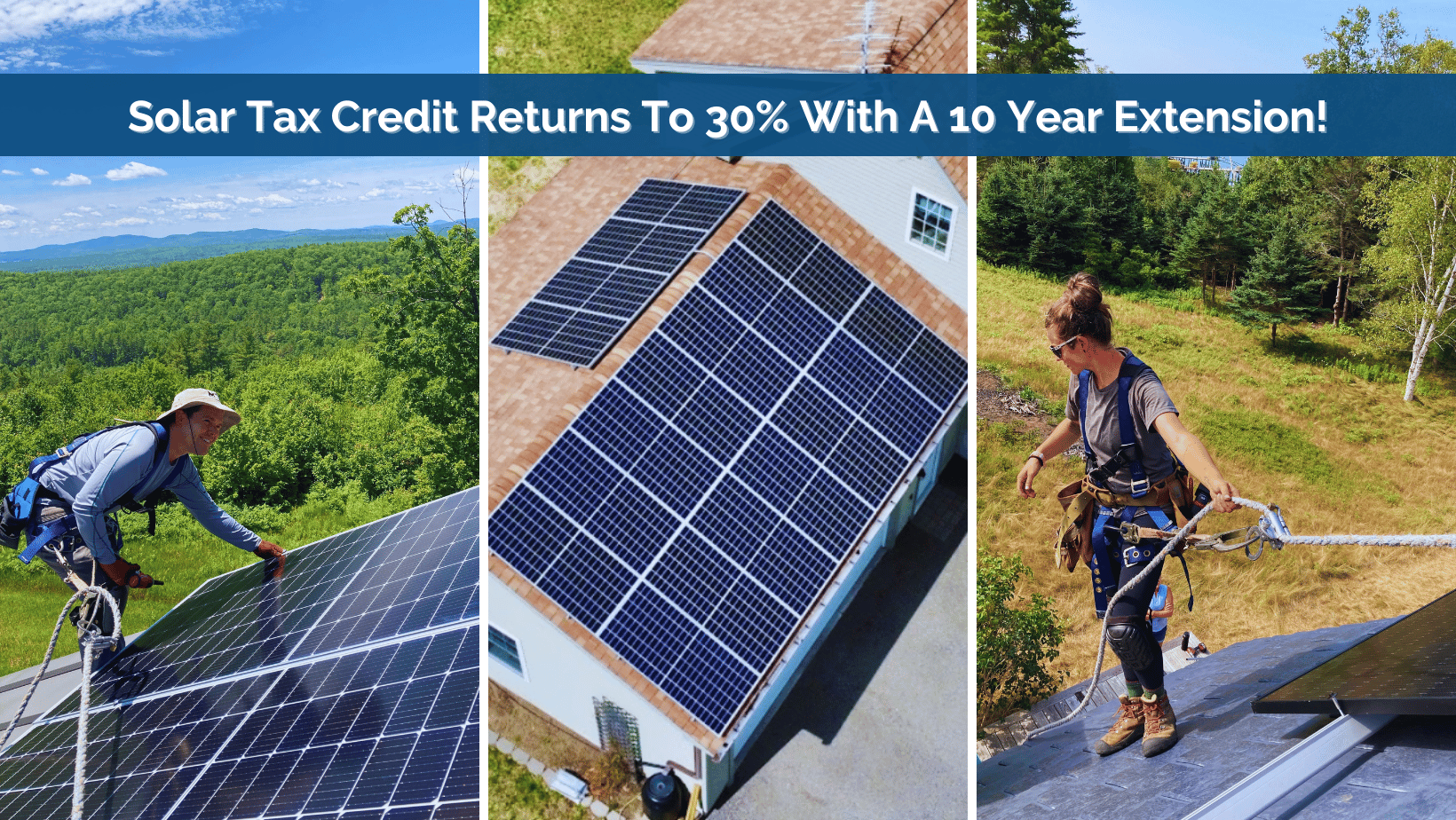 Solar Tax Credit Now 30% For 10 Years