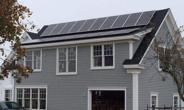 Twenty Panel Solar Panel Electric System on Bailey Island