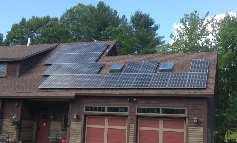 Twenty-Five Panel Solar Electric System in West Baldwin