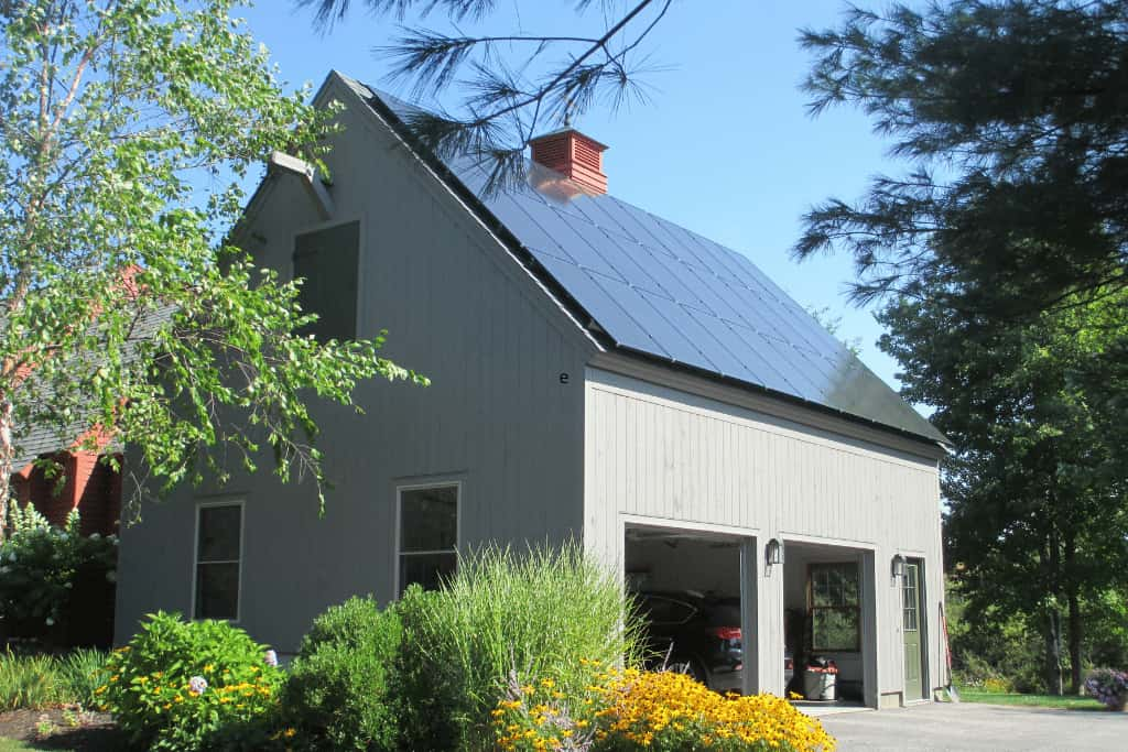 House with residential solar panels